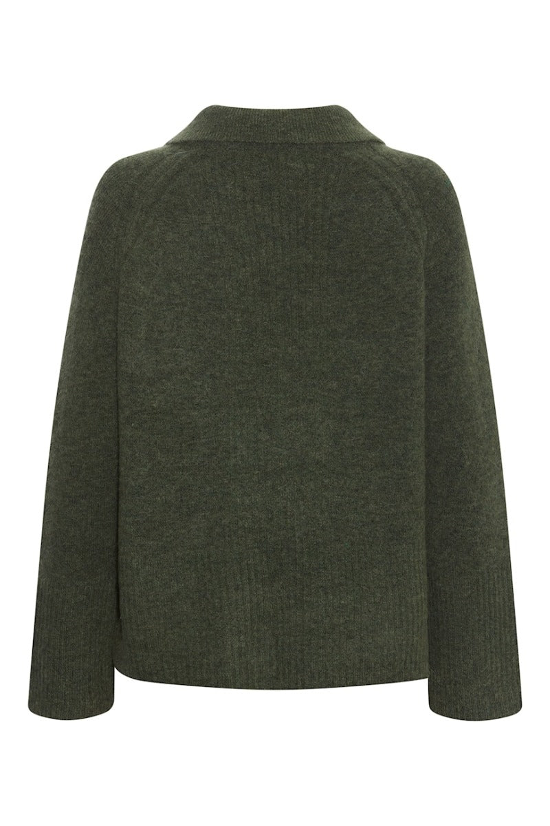 PBO Kabilio Sweater Dark Moss Grøn