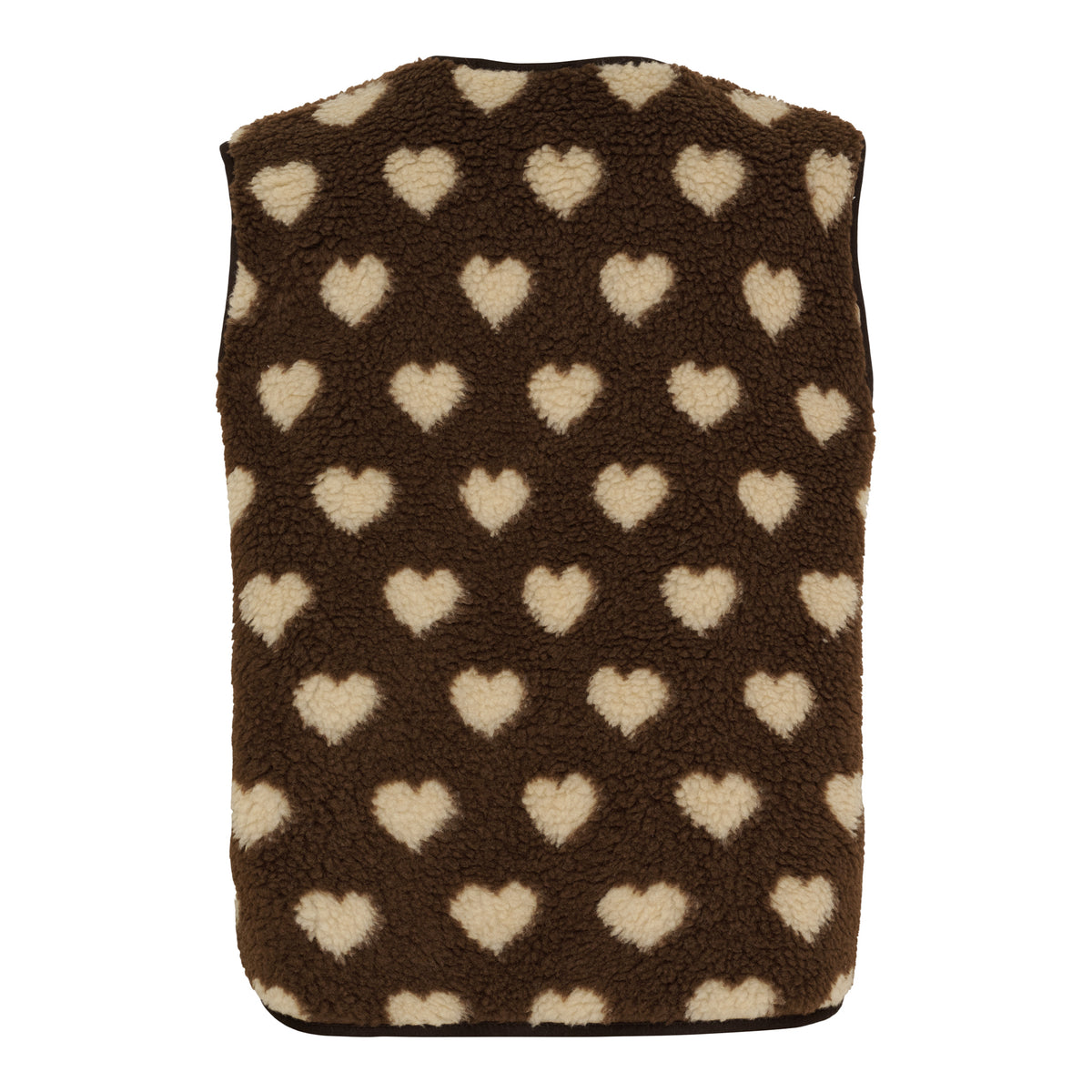 Marta Du Chateau Dahlia Vest Hjerter Mørk Brun Caramel