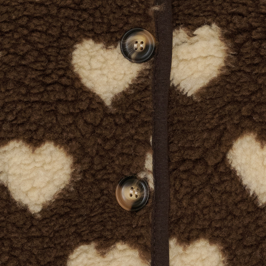 Marta Du Chateau Dahlia Vest Hjerter Mørk Brun Caramel