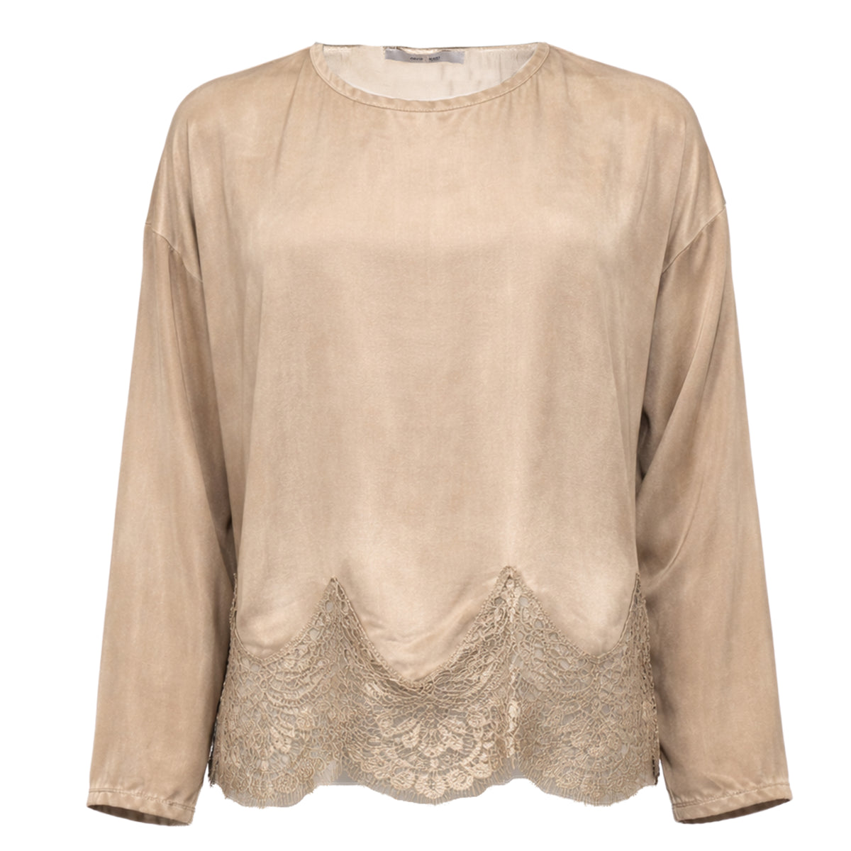 CostaMani Mila Bluse Lace Langærmet Gylden Sand