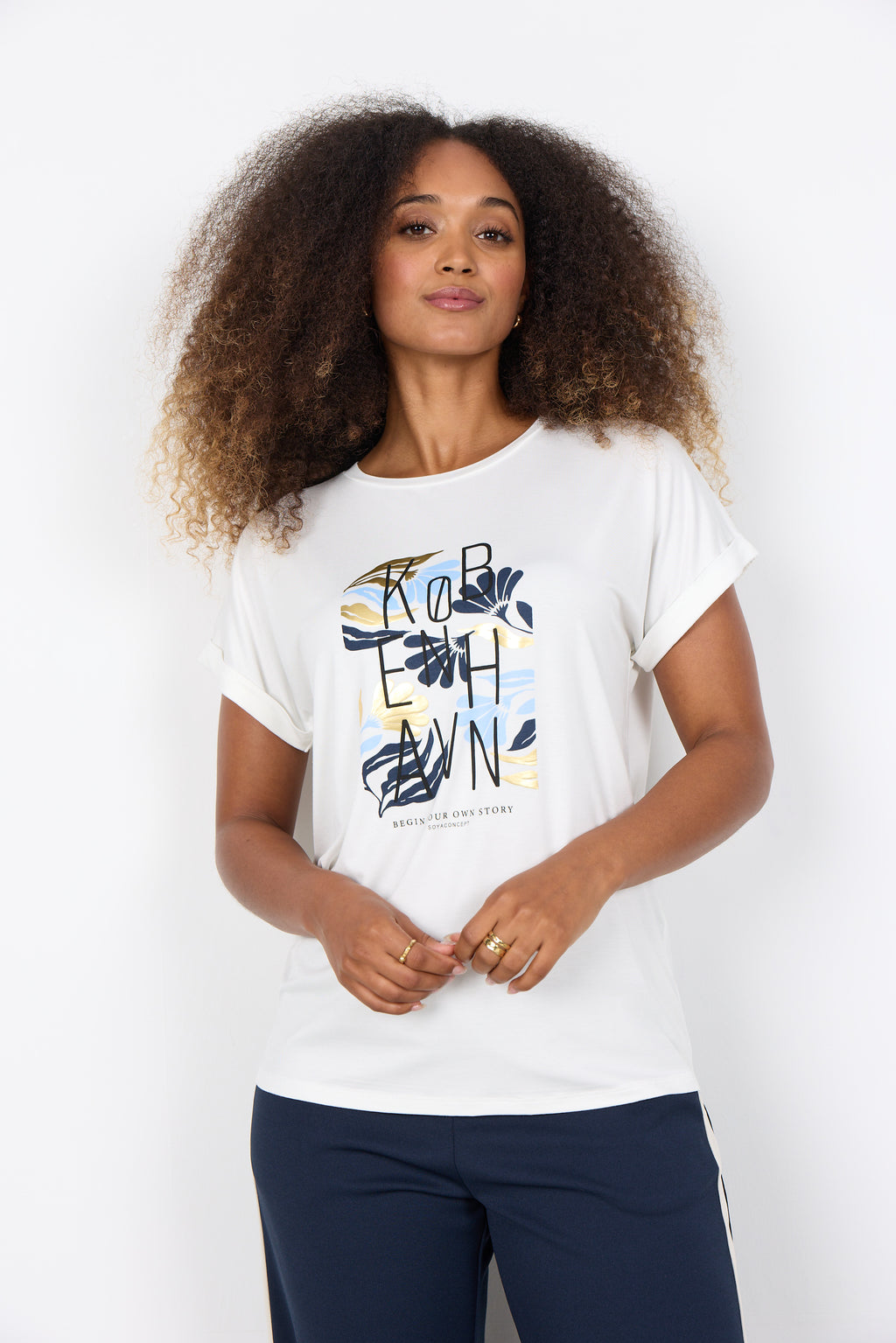 SoyaConcept Marica 348 T-shirt Lyseblå