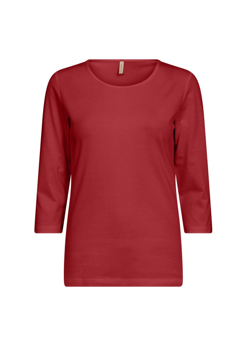 Soyaconcept Pylle T Shirt Mørke Rød
