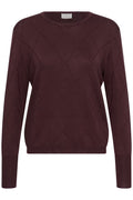 KAFFE Lizza Argyle Pullover Fudge