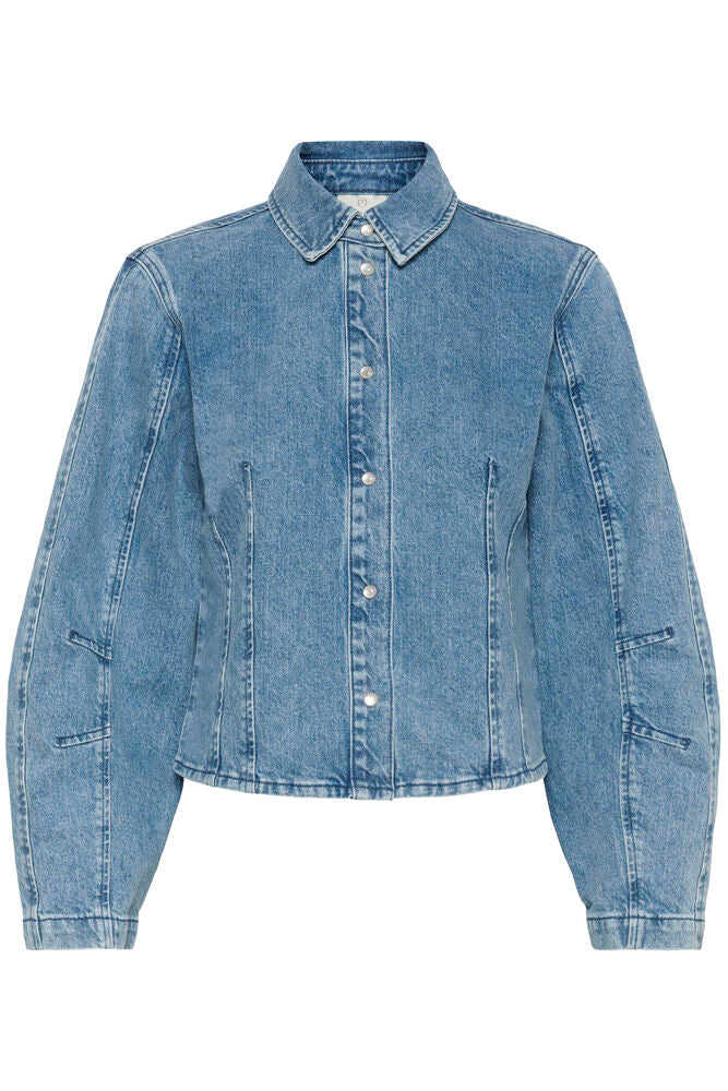 KAFFE Vallis Skjorte Wash Denim Blå