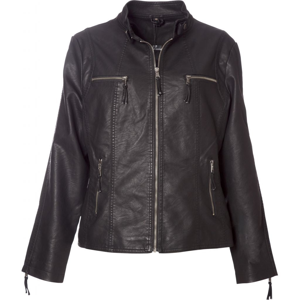 No. 1 By Ox Biker Jacket Black Color