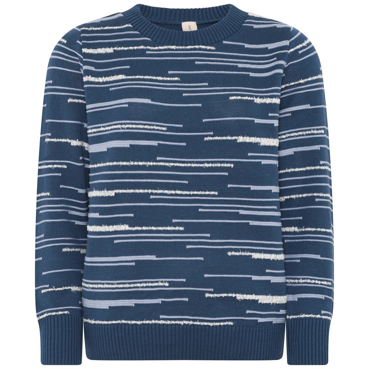 Skovhuus Casual Pullover Mix Yarn Jeans Blå
