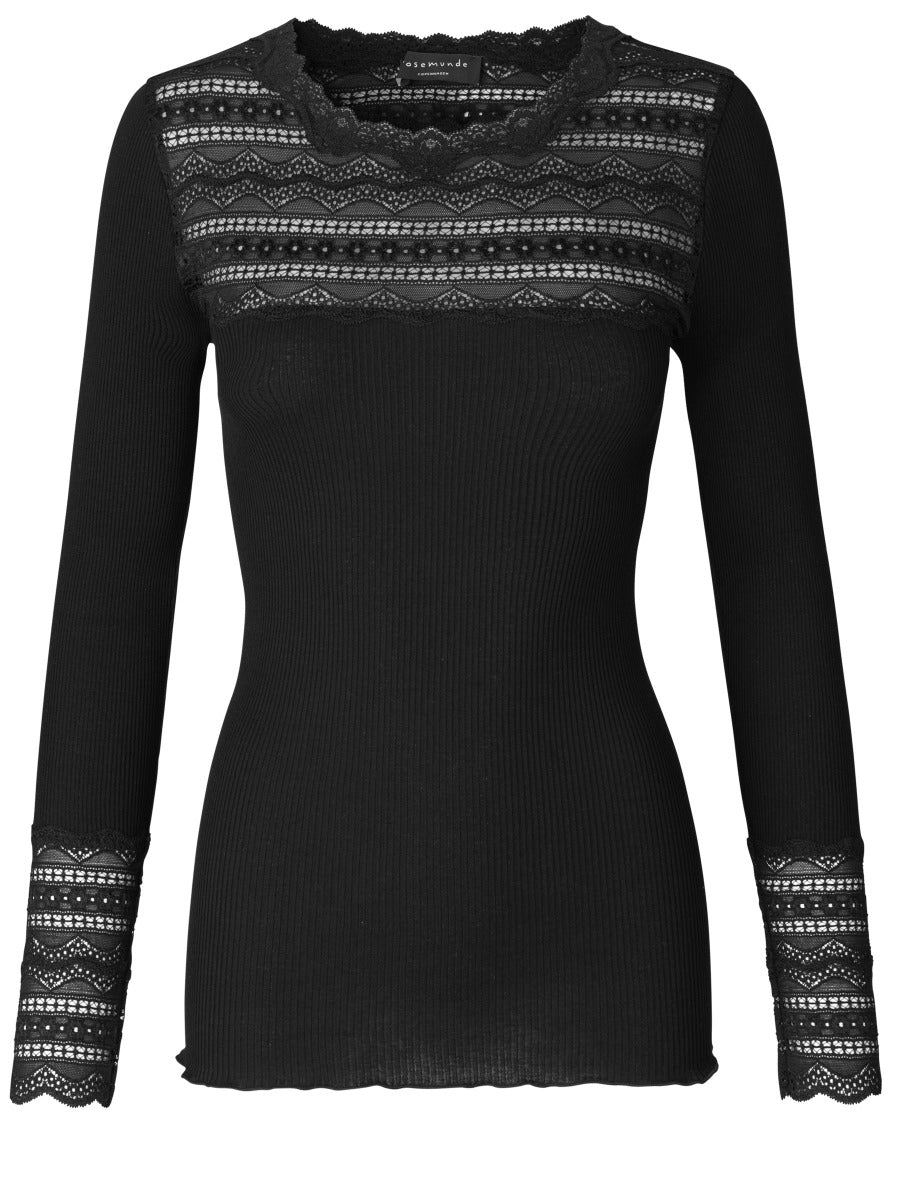 Rosemunde Copenhagen Silke T-Shirt reg ls Sort