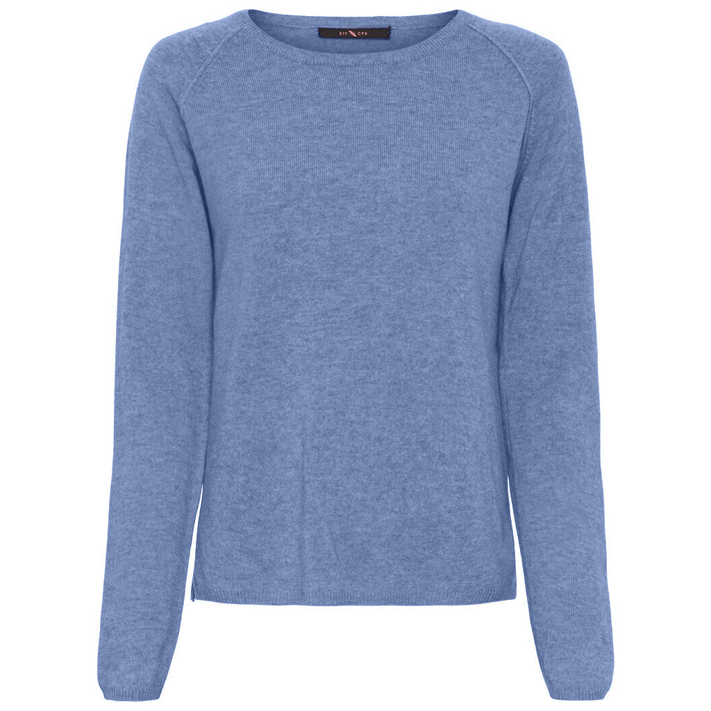 BTF CPH Mia Cashmere Pullover Denim Blå Melange