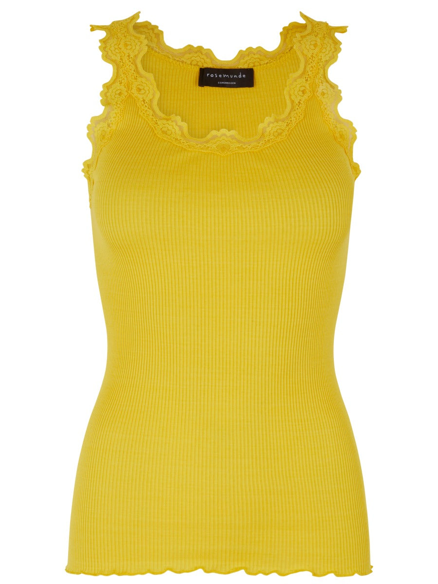Rosemunde Copenhagen Silke Top w lace Sunshine Yellow
