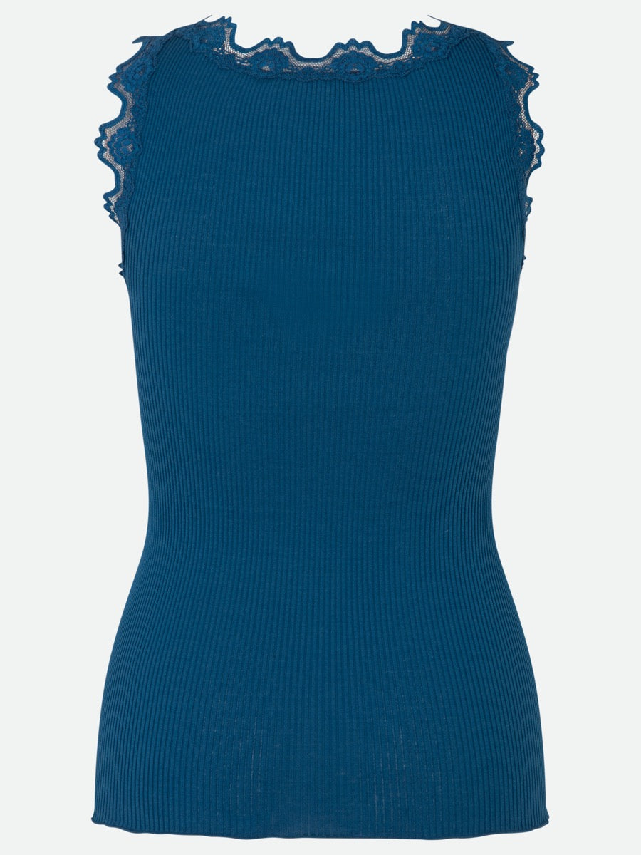 Rosemunde Copenhagen Silk Top Poseidon Blå