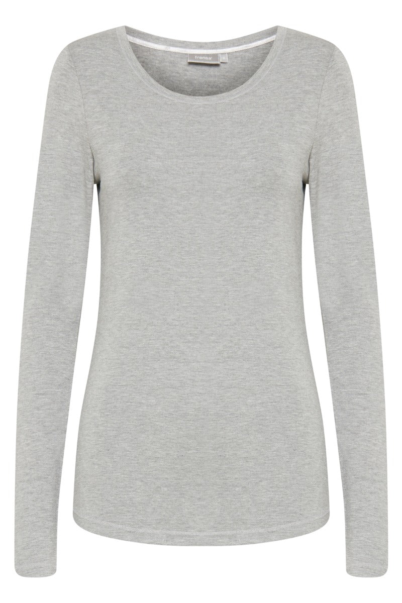 Fransa Kasic T Shirt LS Asphalt Grå