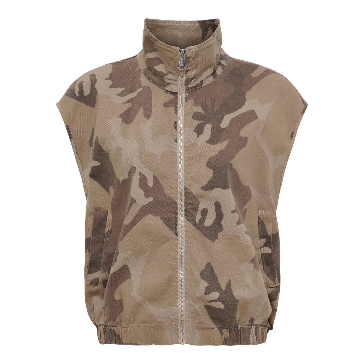 Marta Du Chateau Silver Vest Beige Camo  Onesize