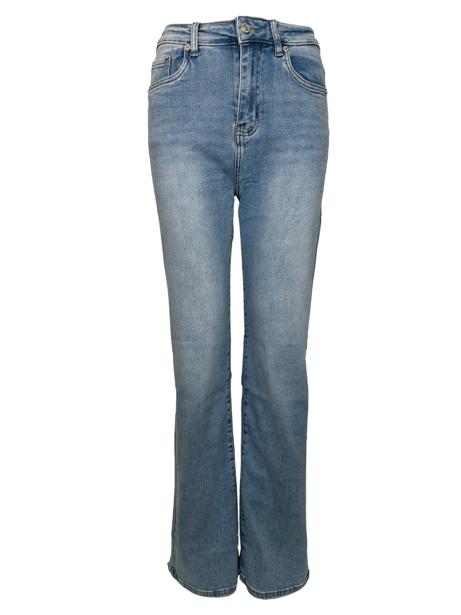 Jewelly Spri Jeans 7/8 Lynlås Denim Lys Blå