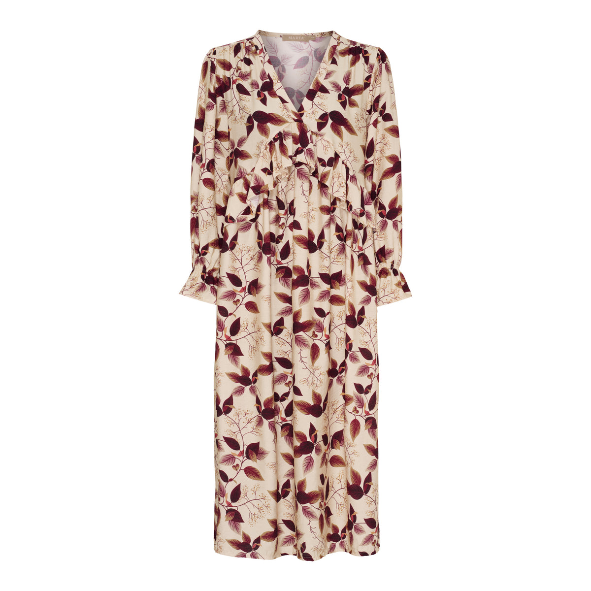 Marta Du Chateau Nigella Kjole Blomster Originale Brun