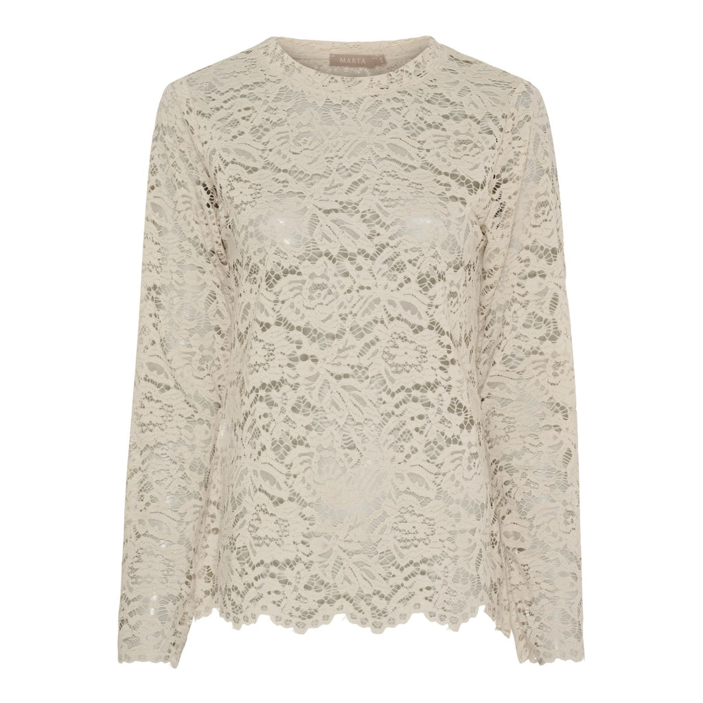 Marta Du Chateau Milley T-shirt Langærmet Beige