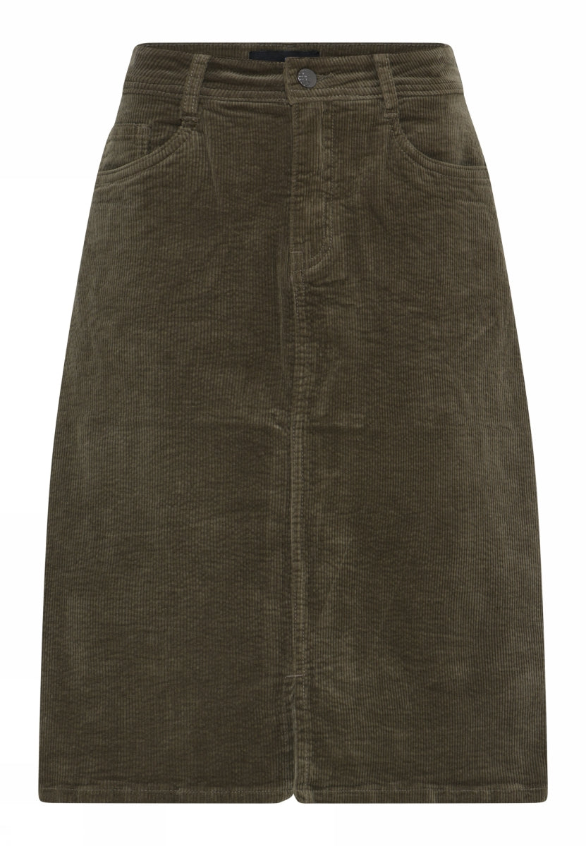 Cero Nederdel Fløjl Dusty Leaf Grøn