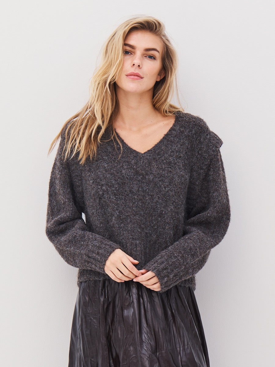 Nü Denmark Agnes Strik Bluse Brun