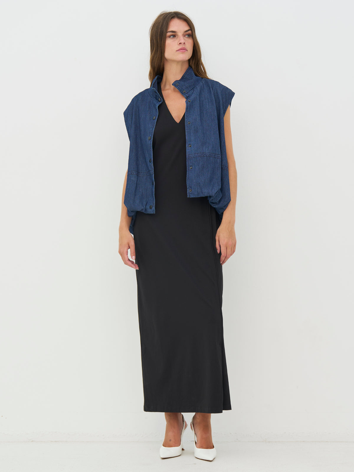 Nü Denmark Cecil Vest Denim Blå