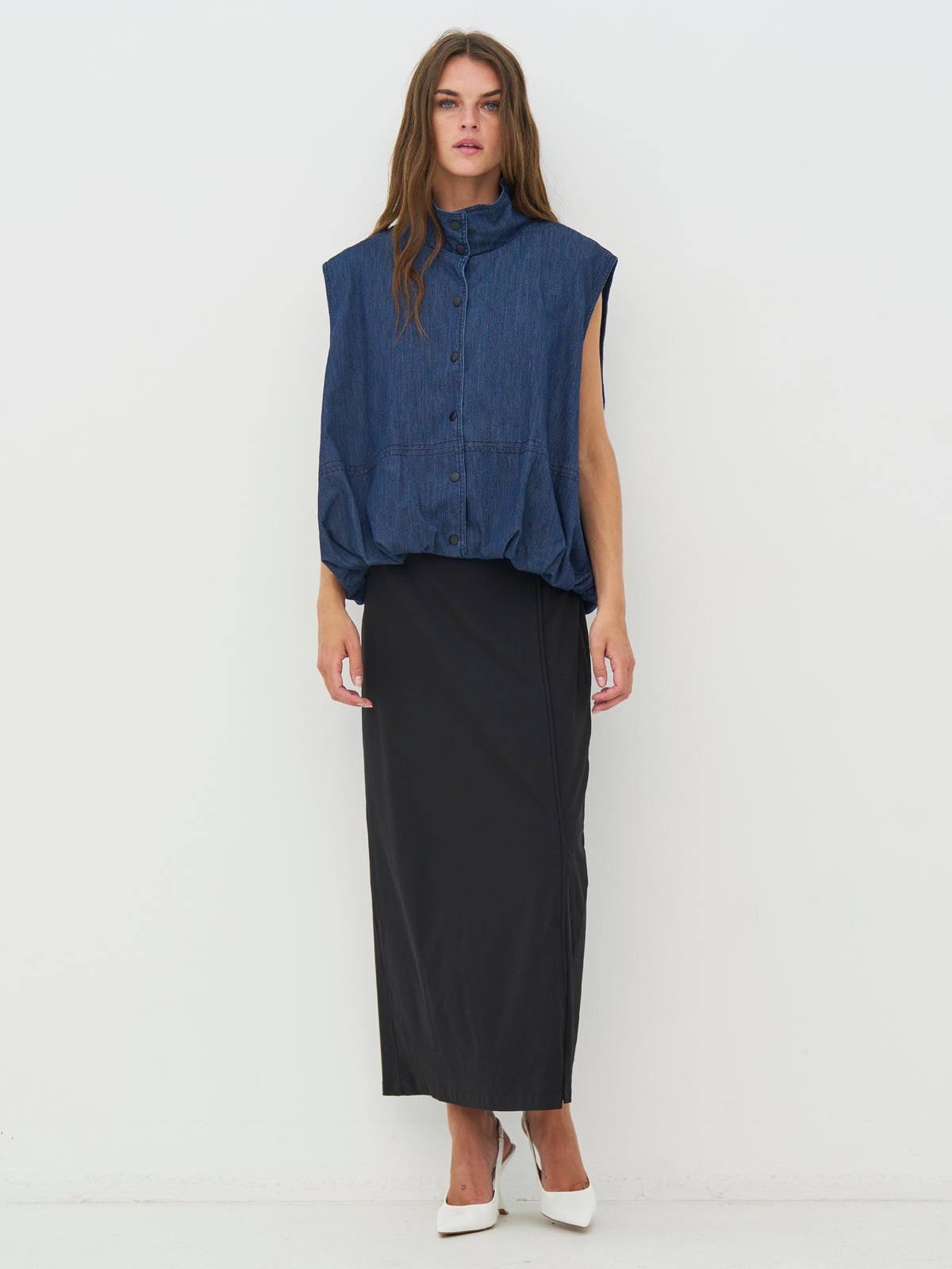 Nü Denmark Cecil Vest Denim Blå
