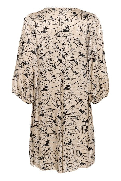 Karen By Simonsen Marbella Indie Kjole Marbella Print Beige