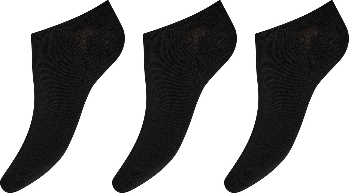 DECOY 3 Pack Sneaker Sokker Sort