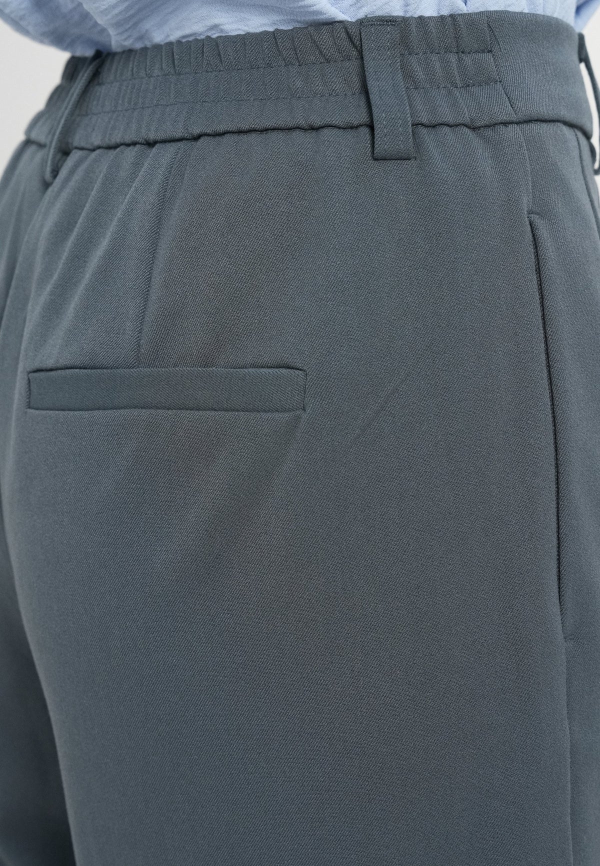 OBJECT LISA Barrel Buks High Waist Dark Slate Grå