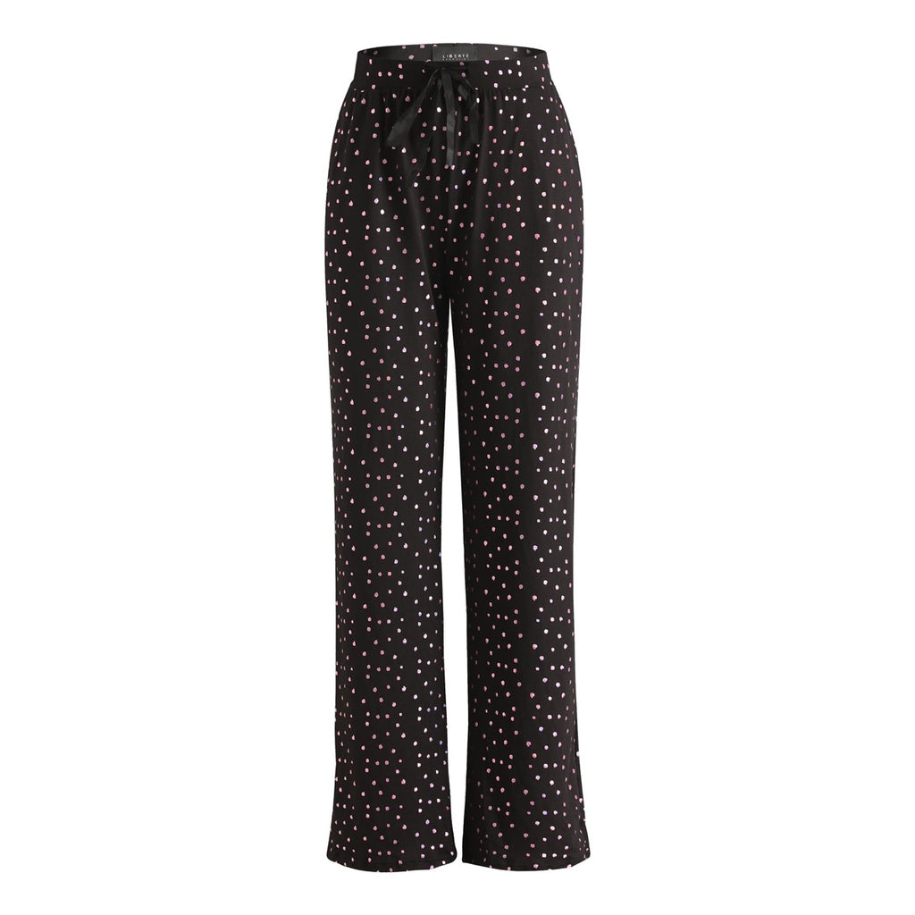 Liberte Alma Wide Bukser Sort Pink