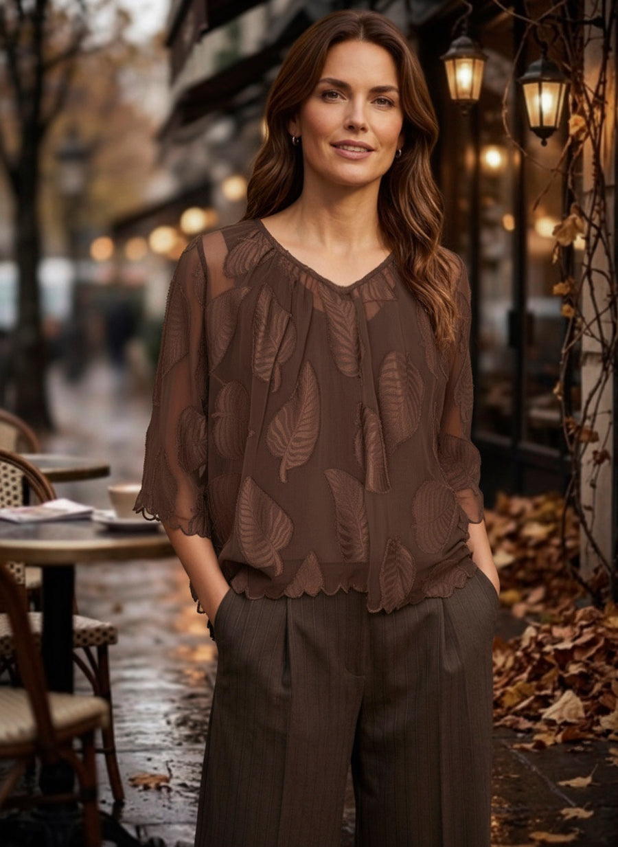 Ofelia Beate Bluse Brun