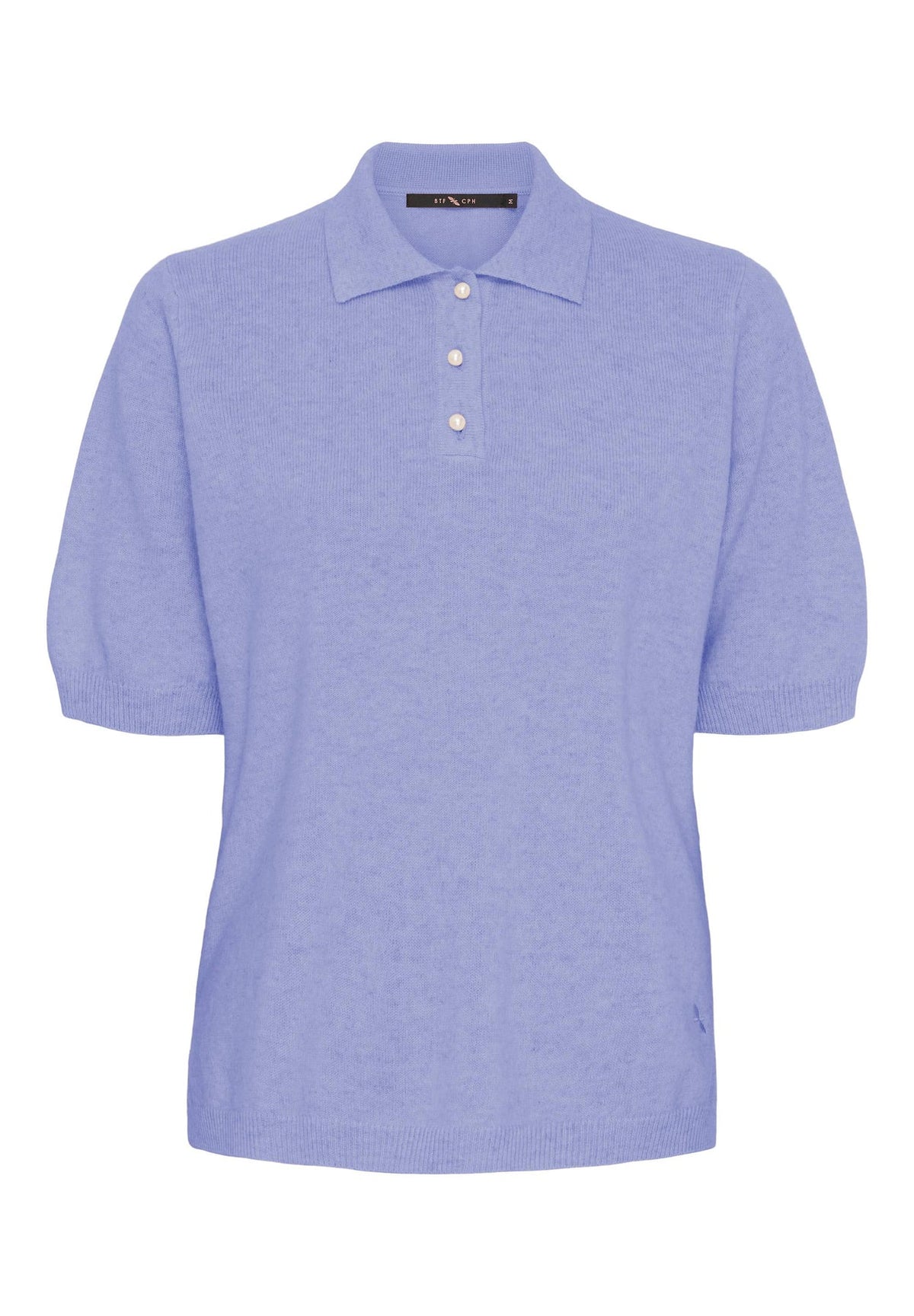 BTF CPH Cashmere Pullover w Collar Lavander Blå