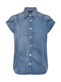 Nü Denmark Deima Skjorte Kortærmet Denim Blå