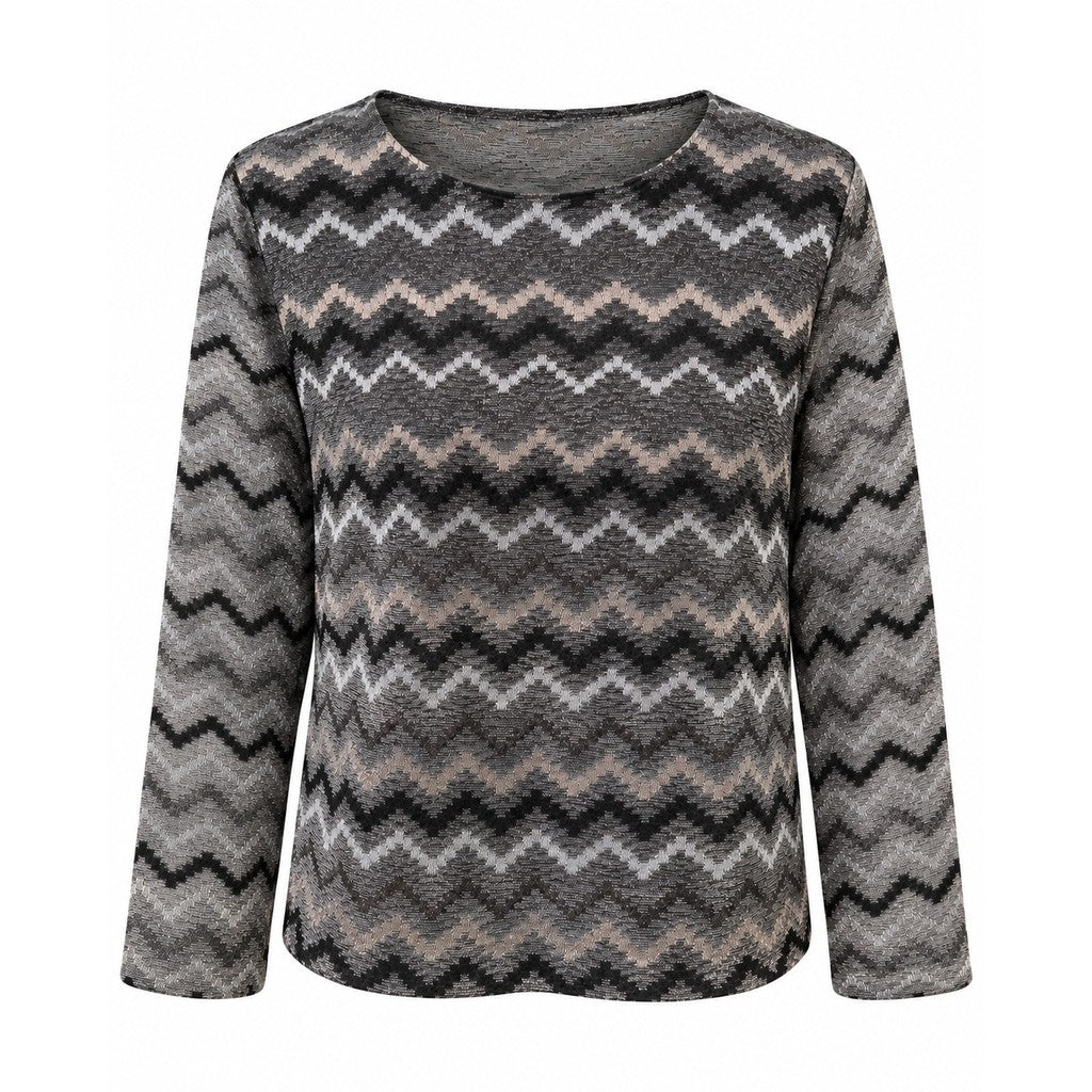 2 Biz Dua Bluse Zigzag Sølv