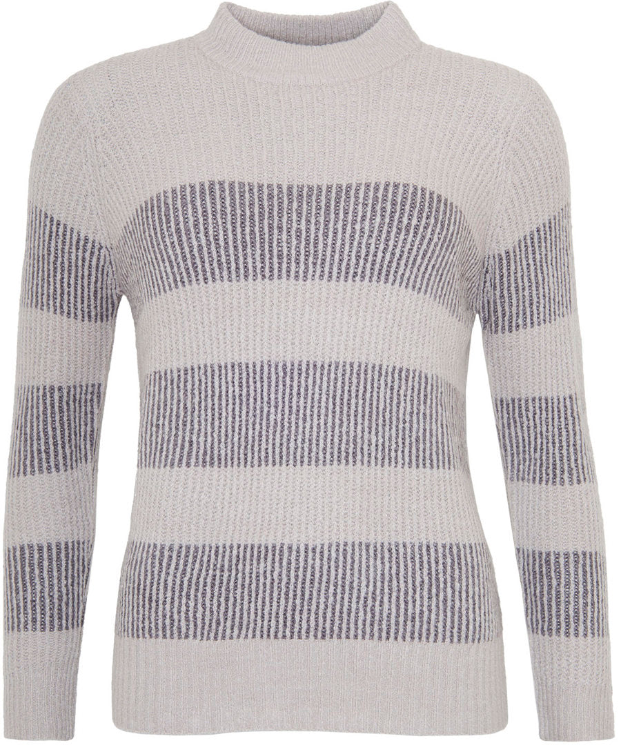 Ofelia Edel Strik Pullover Sort Grå