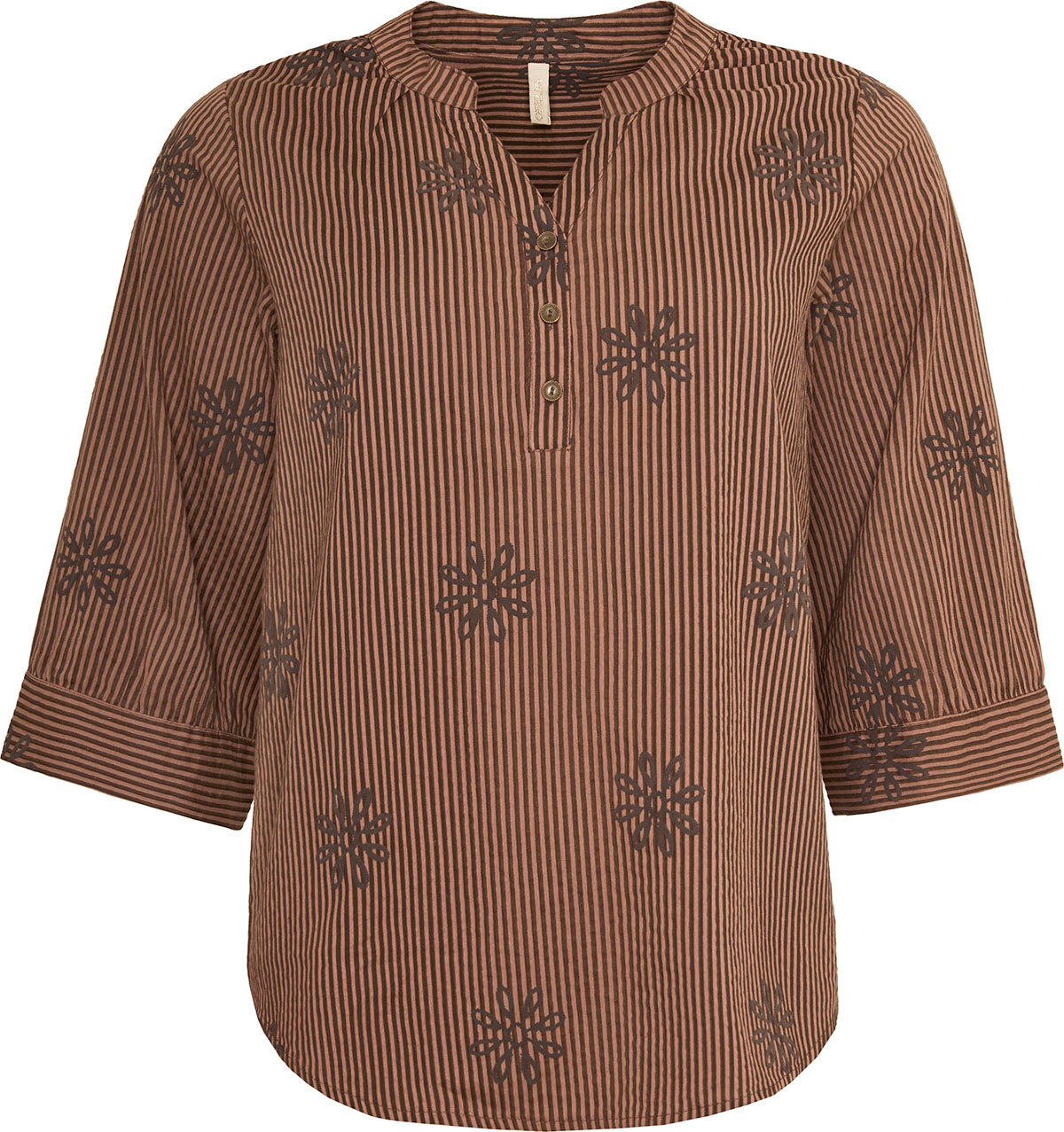 Ofelia Ella Bluse Broderi Brun
