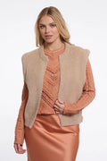 RINO & PELLE Elona Vest Kort Oat Beige