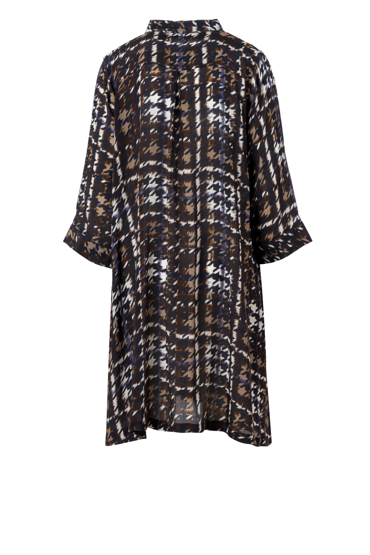 Peace Heart Joy Filipa Long Skjorte Checks Brun Lilla