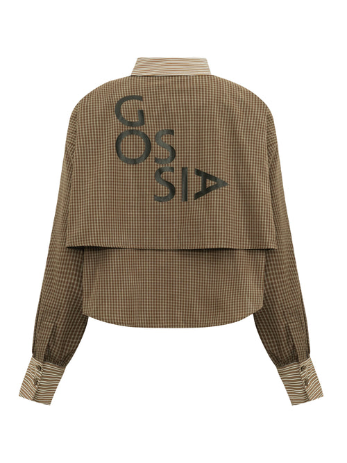 GOSSIA ChalineGO Skjorte Checks Brun