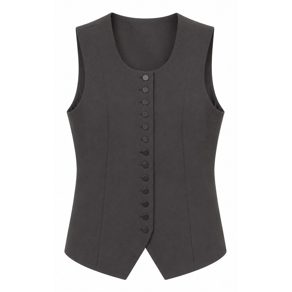 2 Biz Juno Vest Rund Hals Sort