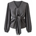 2 Biz Kana Bluse Taupe Grå