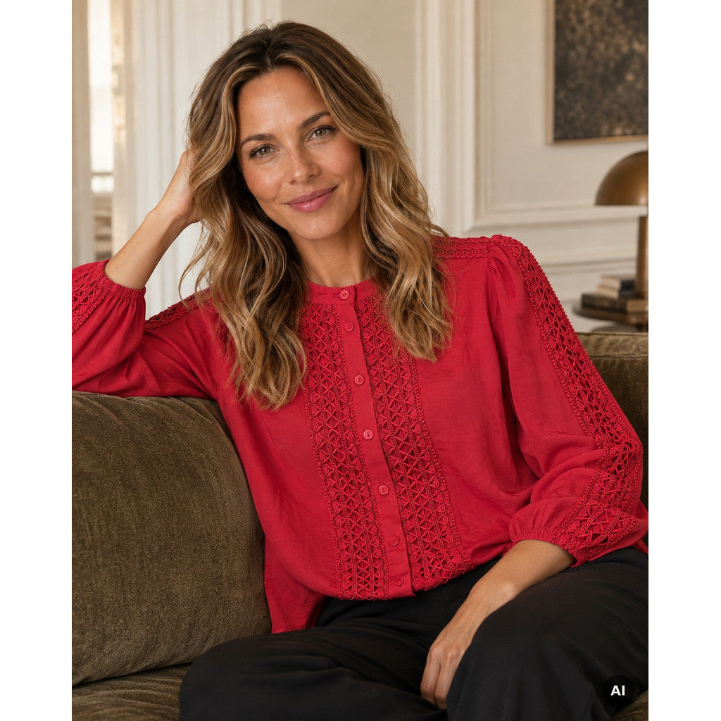 2 Biz Karol Skjorte Rød