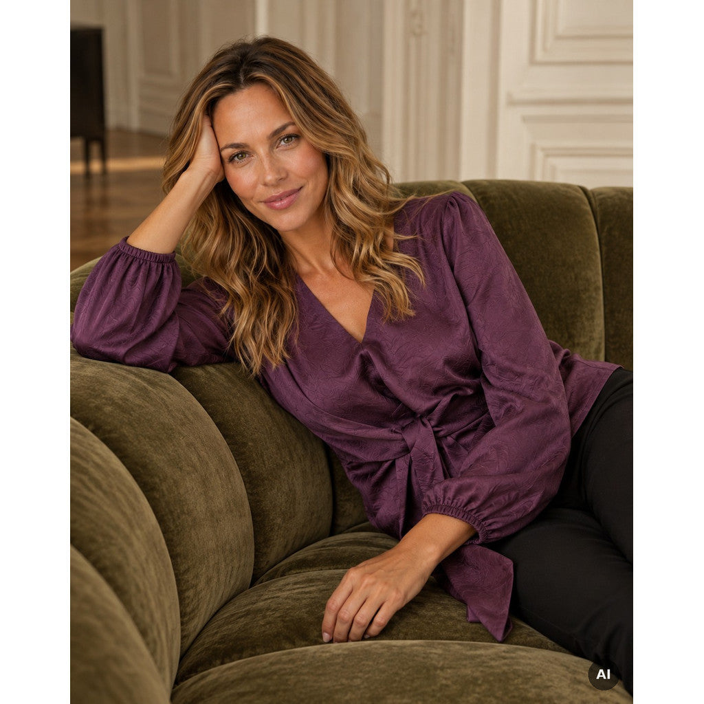 2 Biz Kimmie Bluse Grape