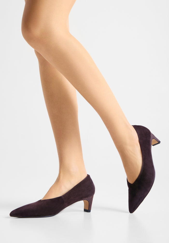WODEN Mie S Pump Hæl Chocolate Brun