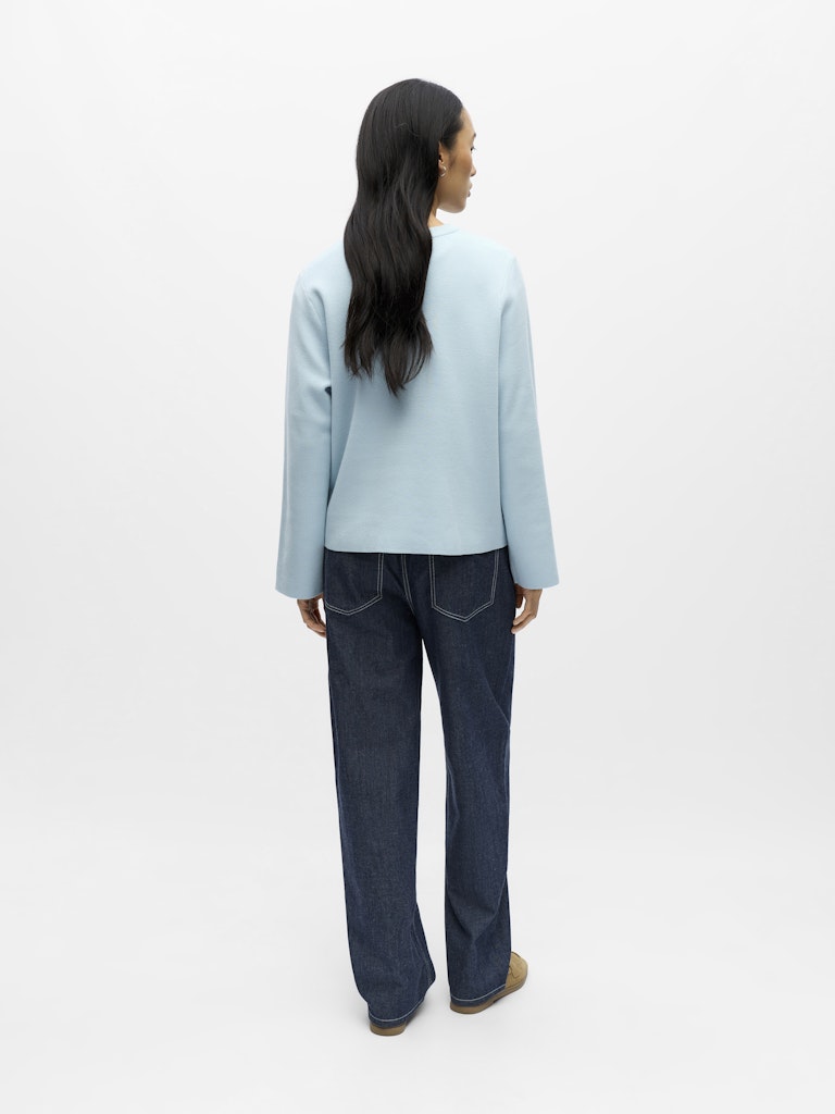 OBJECT REYNARD Pullover O-Neck Winter Sky Blå