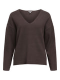 OBJECT REYNARD Pullover V-Neck Seal Brun