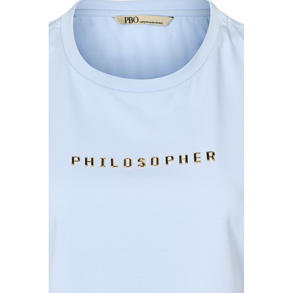 PBO Philosopher T-shirt Kortærmet Lys Blå