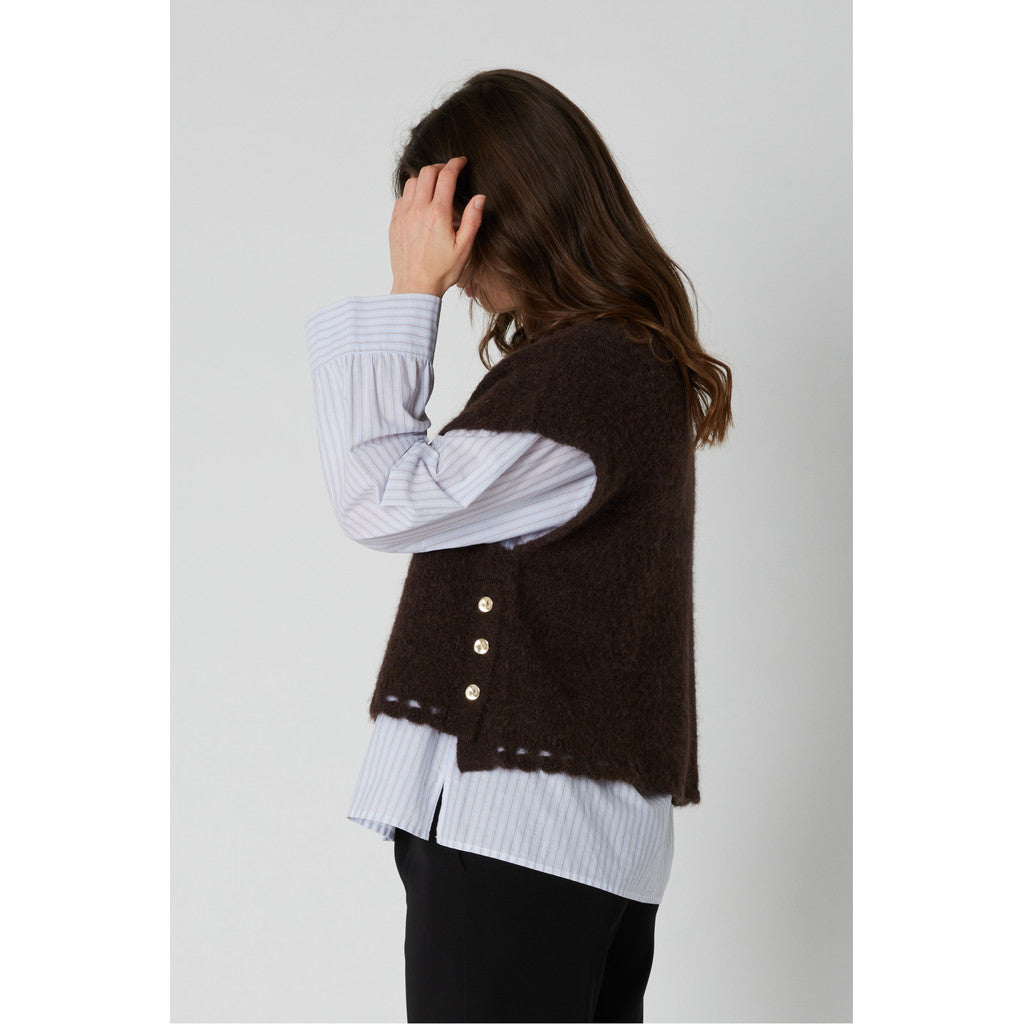 PBO Vallio Strik Vest Chocolate Brun