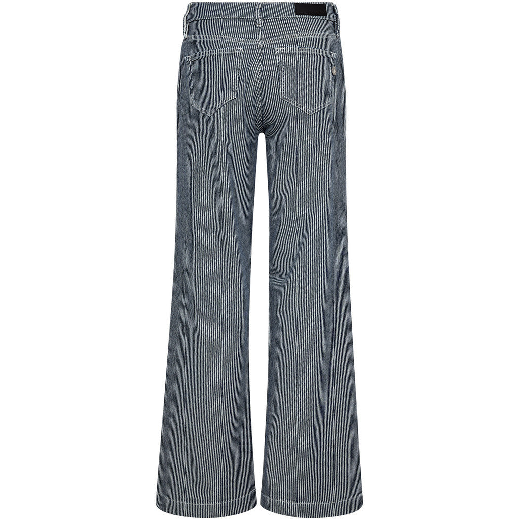 Pieszak PD Gilly French Jeans Stribet Ocean Blå