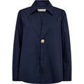 Pieszak PD Tulip Poplin Skjorte Button Midnight Navy Blå