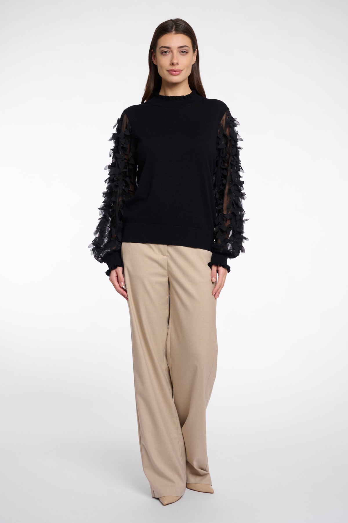 RINO & PELLE Romi Strikket Pullover Long Sleeves Sort