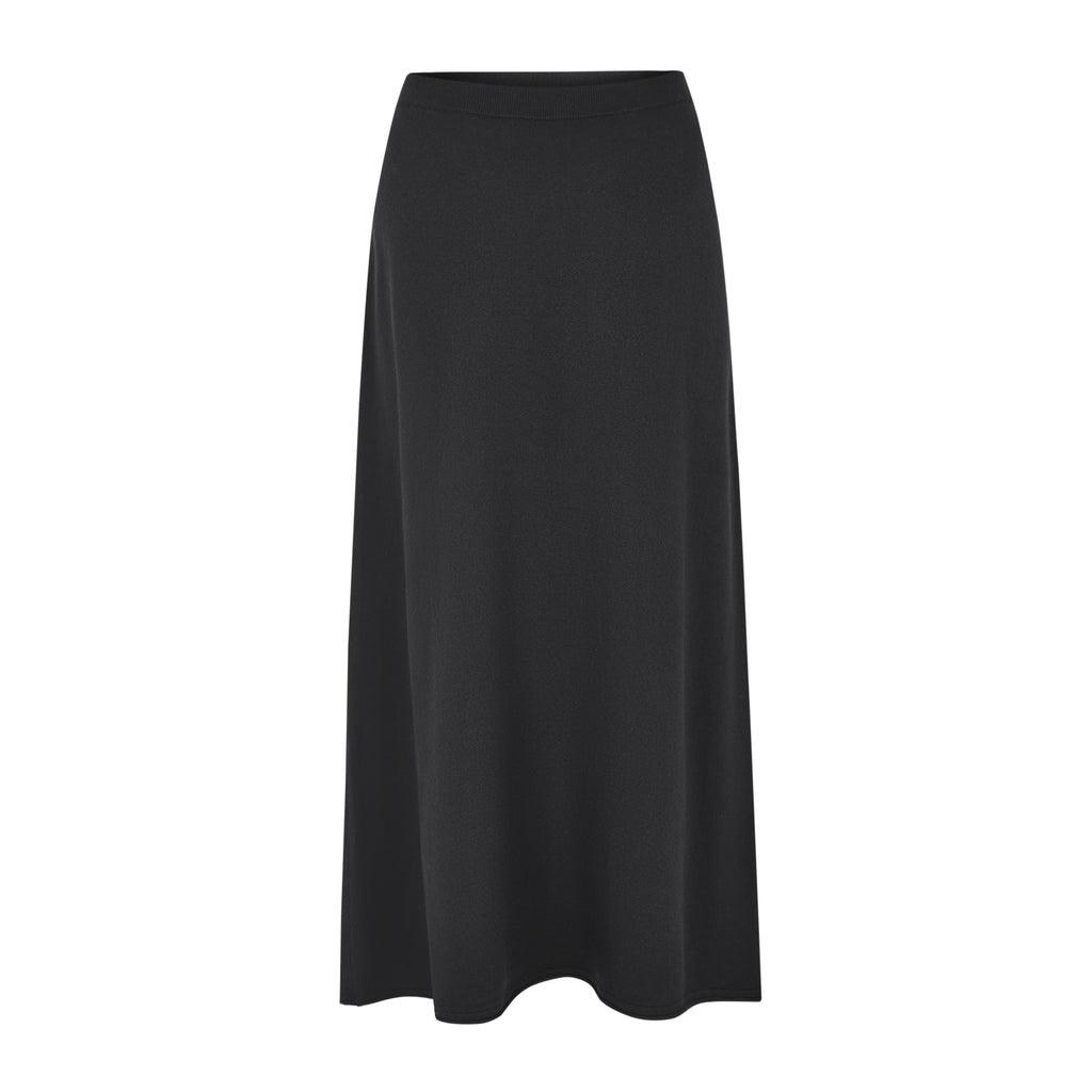 Soft Rebels Marla Midi Strik Nederdel Sort