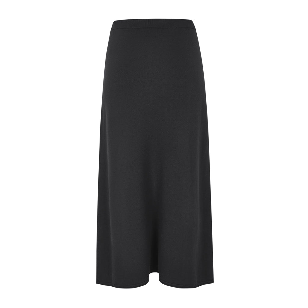 Soft Rebels Marla Midi Strik Nederdel Sort
